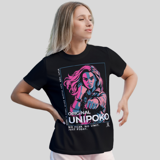 Women's T-Shirt | Slim Fit | Black - UNIPOKO