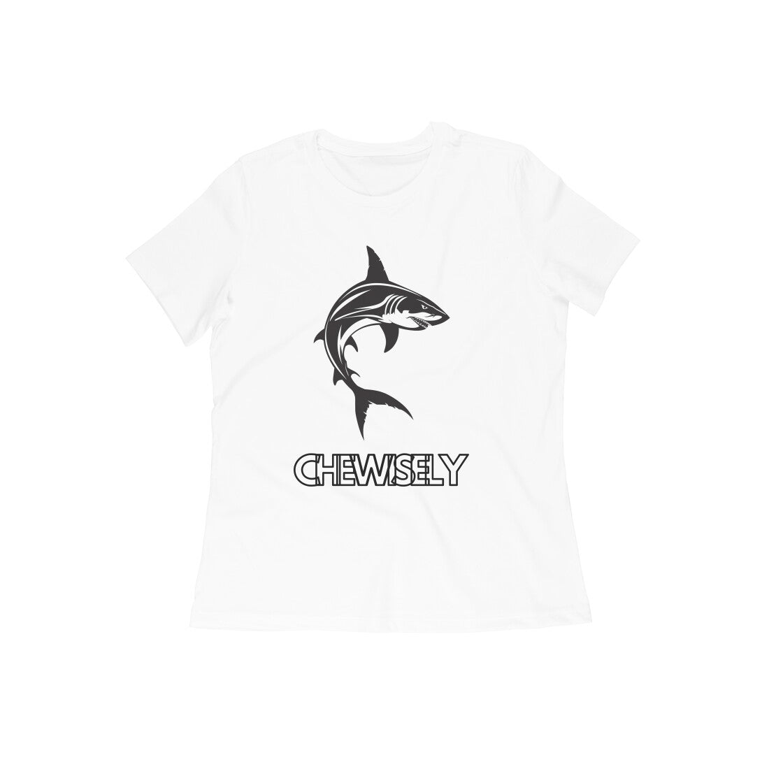 Shilpikraft Women's T-shirt | Slim FIt | 100% Cotton | Shark - UNIPOKO