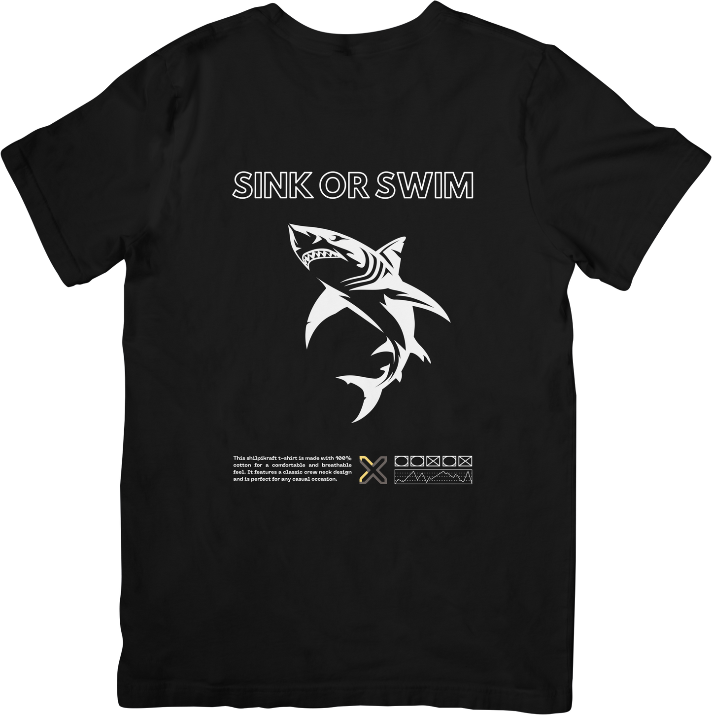 Shilpikraft Women’s T-shirt | 100 % Cotton | Slim Fit | Shark - UNIPOKO